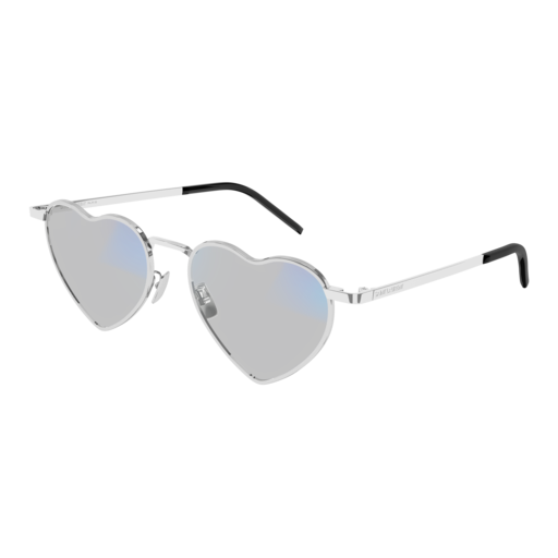 Saint Laurent Sunglass Unisex Silver Silver Transparent