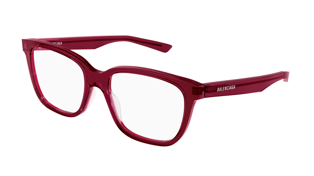 Balenciaga Optical Frame Unisex Red Red Transparent