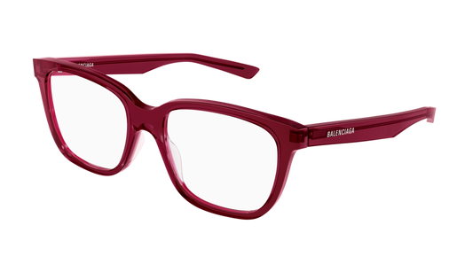 Balenciaga Optical Frame Unisex Red Red Transparent