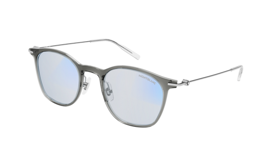 Montblanc Sunglass Man Grey Silver Light Blue