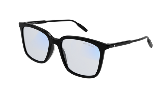 Montblanc Sunglass Man Black Black Light Blue