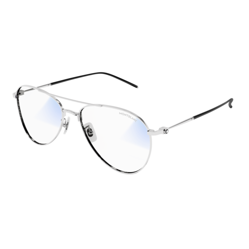 Montblanc Sunglass Man Silver Silver Transparent