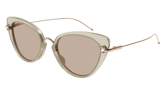 Pomellato Sunglass Woman Beige Gold Brown