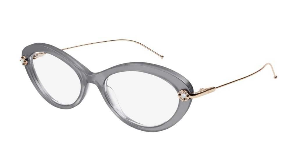 Pomellato Optical Frame Woman Grey Gold Transparent