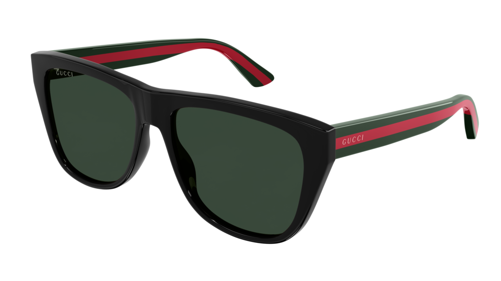 Gucci Sunglass Man Black Green Green