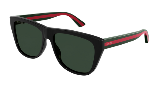 Gucci Sunglass Man Black Green Green