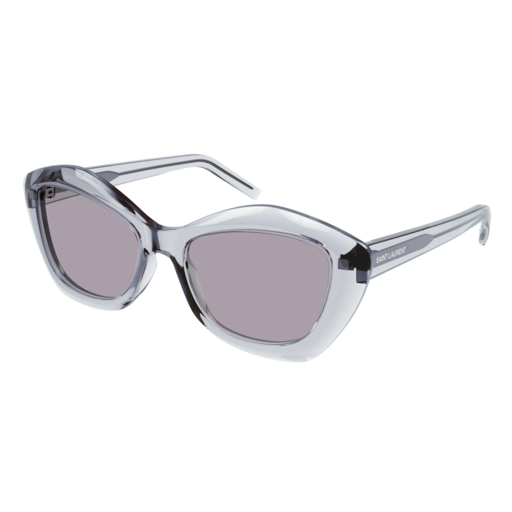 Saint Laurent Sunglass Woman Grey Grey Violet