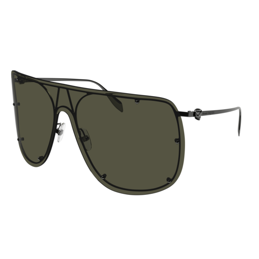 Alexander Mcqueen Sunglass Unisex Ruthenium Ruthenium Green