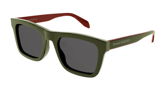 Alexander Mcqueen Sunglass Man Green Green Grey