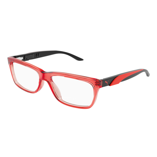 Puma Optical Frame Kid Red Black Transparent