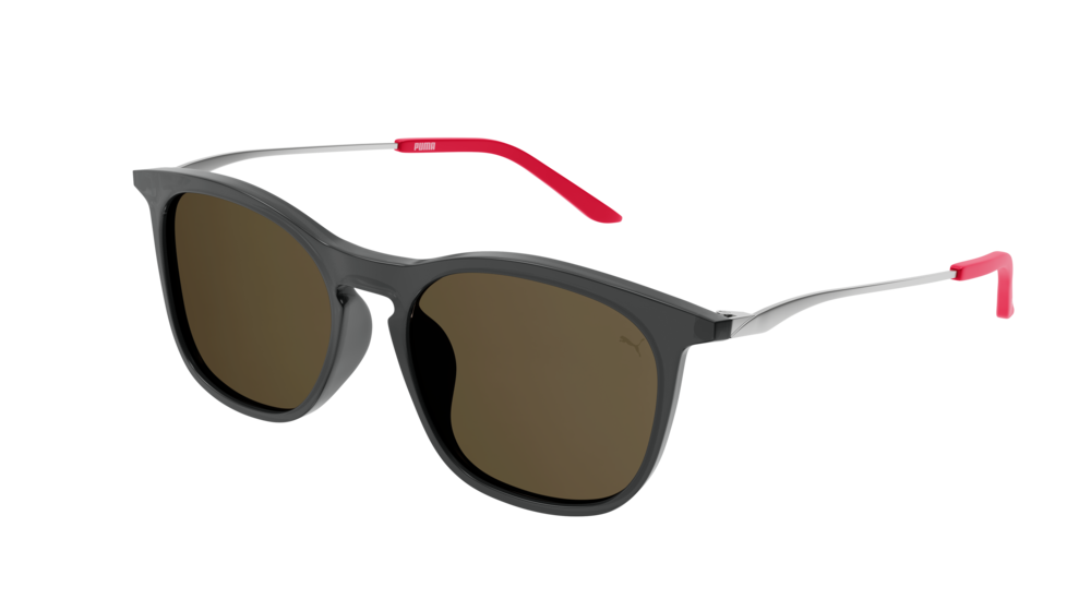 Puma Sunglass Unisex Grey Silver Brown