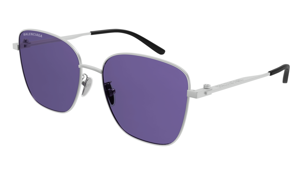 Balenciaga Sunglass Woman Silver Silver Violet