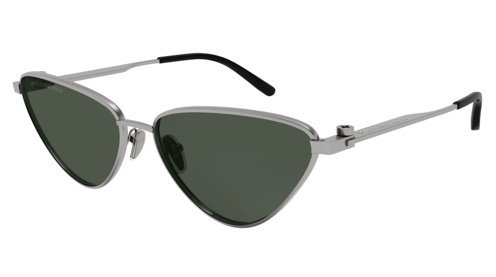 Balenciaga Sunglass Woman Ruthenium Ruthenium Green