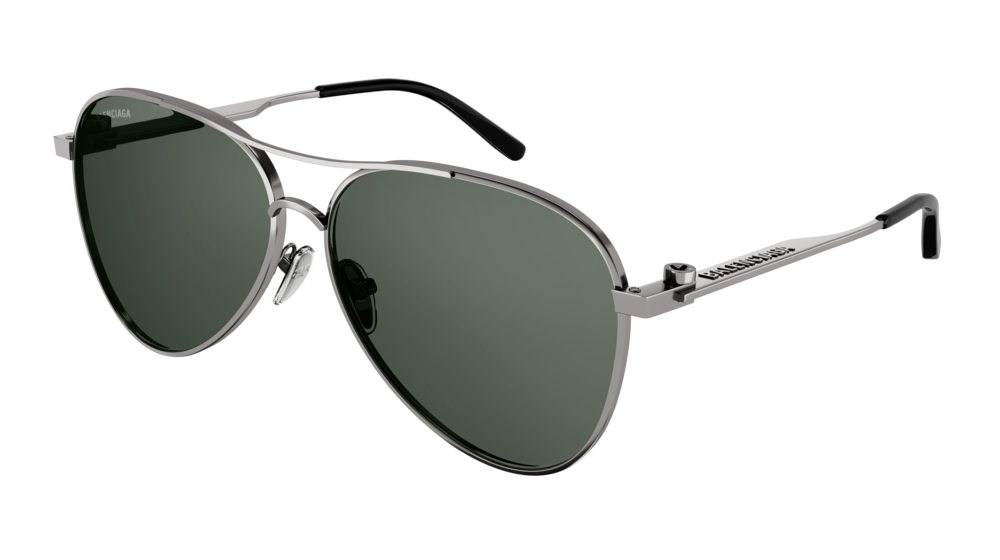 Balenciaga Sunglass Unisex Ruthenium Ruthenium Green