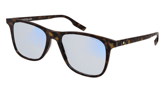 Montblanc Sunglass Man Havana Havana Light Blue