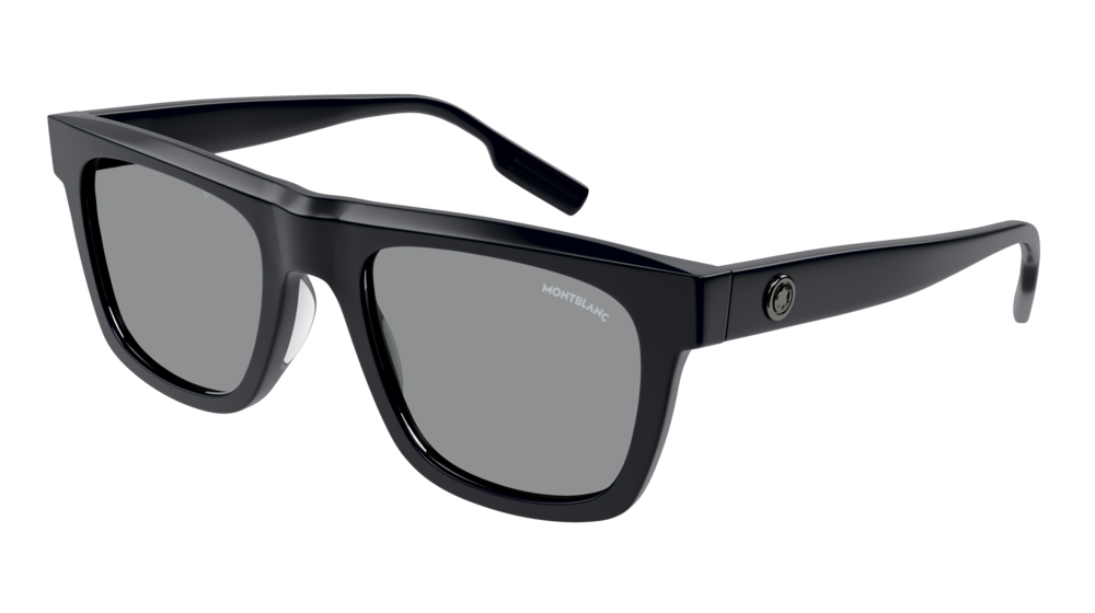 Montblanc Sunglass Man Black Black Grey