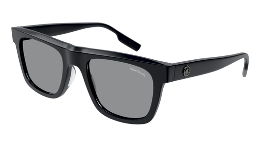 Montblanc Sunglass Man Black Black Grey