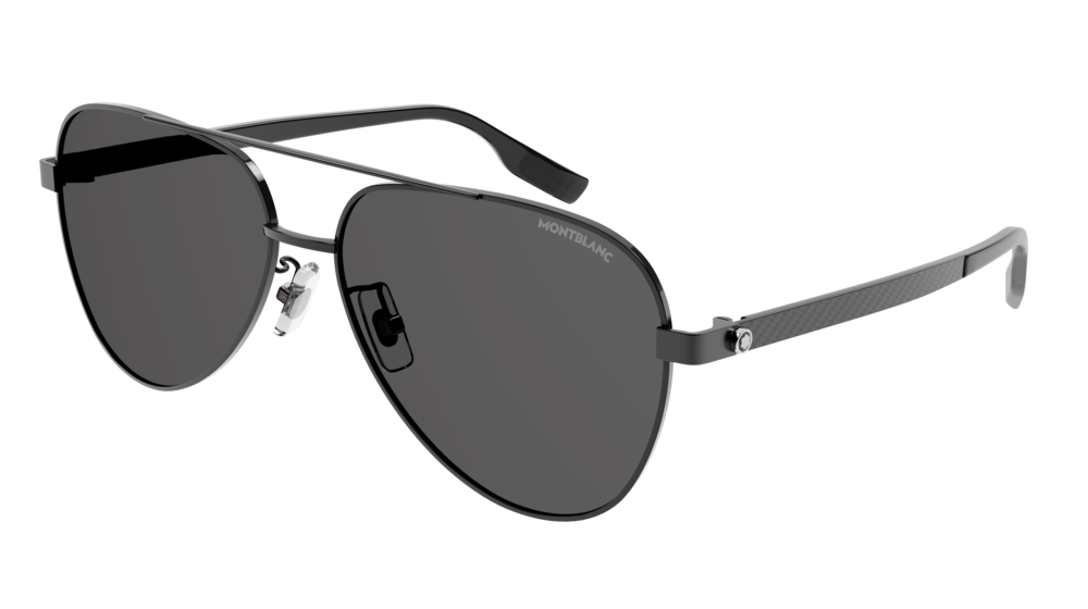 Montblanc Sunglass Man Black Black Grey