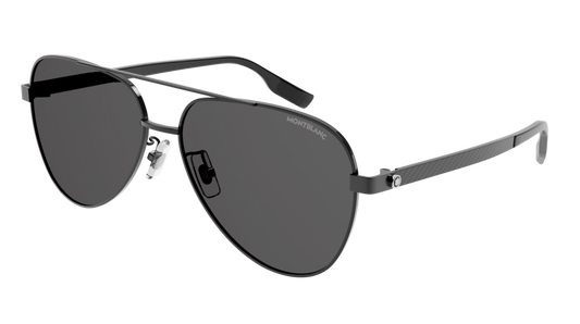 Montblanc Sunglass Man Black Black Grey