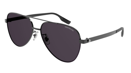 Montblanc Sunglass Man Black Black Smoke