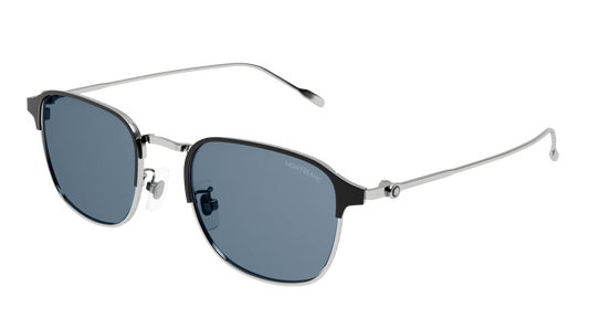 Montblanc Sunglass Man Silver Silver Blue