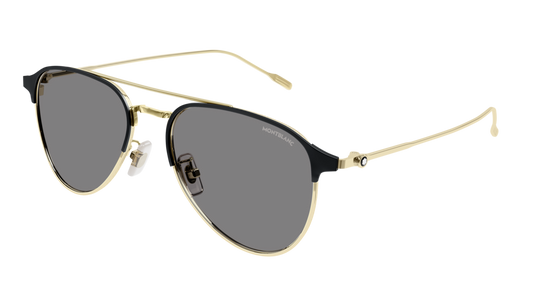 Montblanc Sunglass Man Gold Gold Smoke