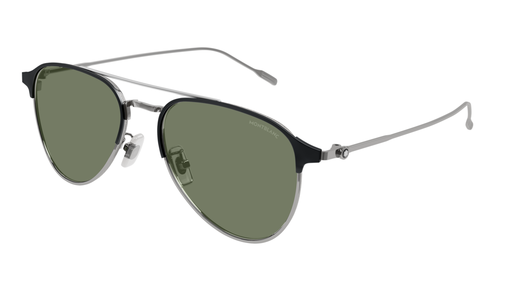 Montblanc Sunglass Man Ruthenium Ruthenium Green