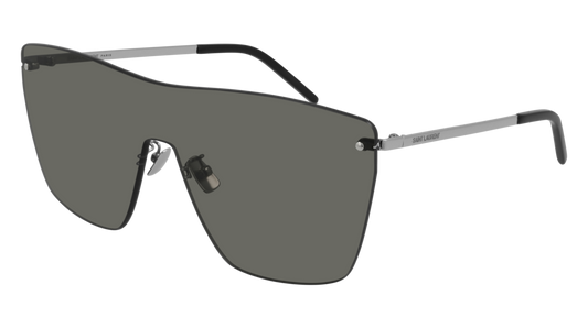 Saint Laurent Sunglass Unisex Silver Silver Grey