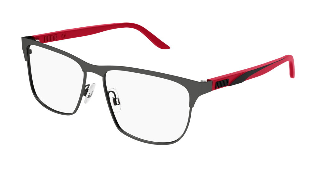 Puma Optical Frame Man Ruthenium Red Transparent