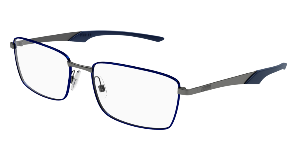 Puma Optical Frame Man Blue Ruthenium Transparent