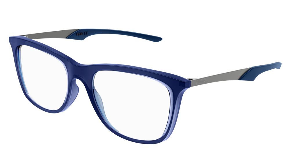 Puma Optical Frame Man Blue Ruthenium Transparent