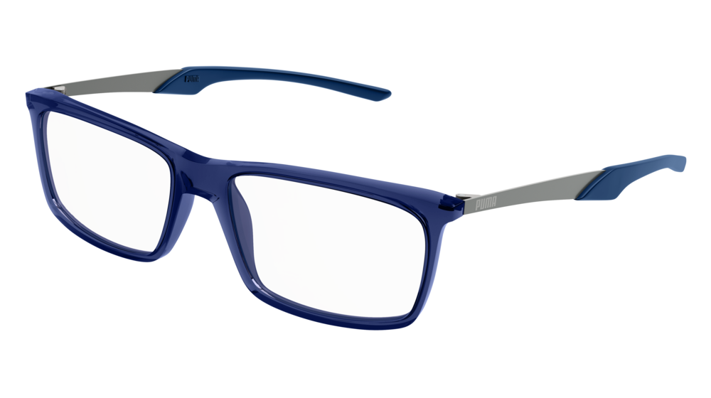 Puma Optical Frame Man Blue Ruthenium Transparent