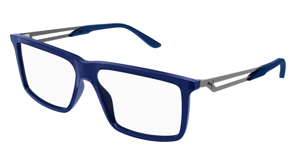 Puma Optical Frame Man Blue Ruthenium Transparent