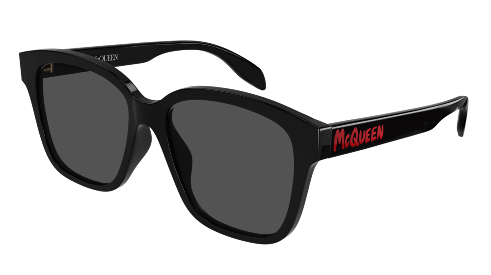 Alexander Mcqueen Sunglass Woman Black Black Grey