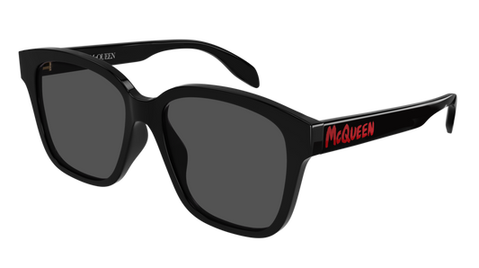 Alexander Mcqueen Sunglass Woman Black Black Grey