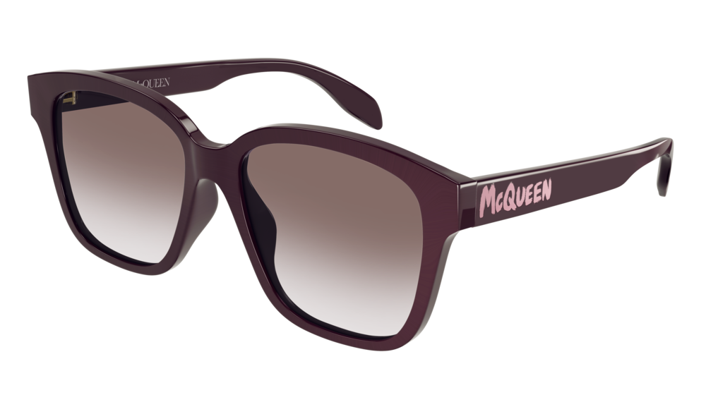 Alexander Mcqueen Sunglass Woman Burgundy Burgundy Brown