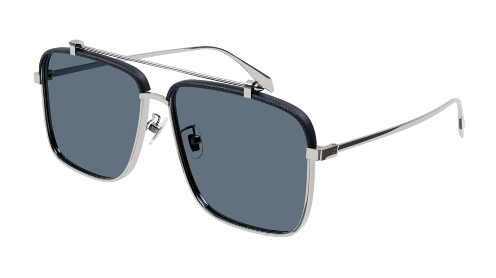 Alexander Mcqueen Sunglass Man Ruthenium Ruthenium Blue