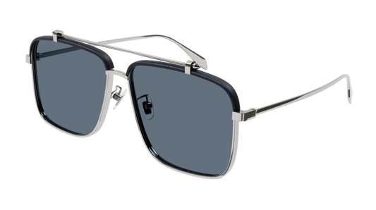 Alexander Mcqueen Sunglass Man Ruthenium Ruthenium Blue