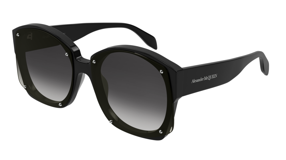 Alexander Mcqueen Sunglass Woman Black Black Grey