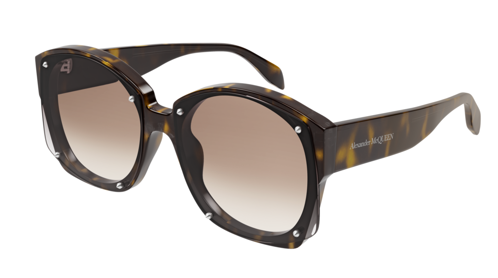 Alexander Mcqueen Sunglass Woman Havana Havana Brown