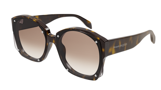 Alexander Mcqueen Sunglass Woman Havana Havana Brown