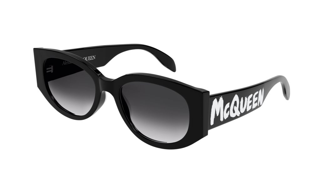 Alexander Mcqueen Sunglass Woman Black Black Grey