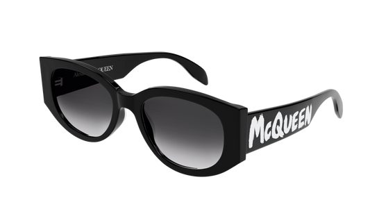 Alexander Mcqueen Sunglass Woman Black Black Grey