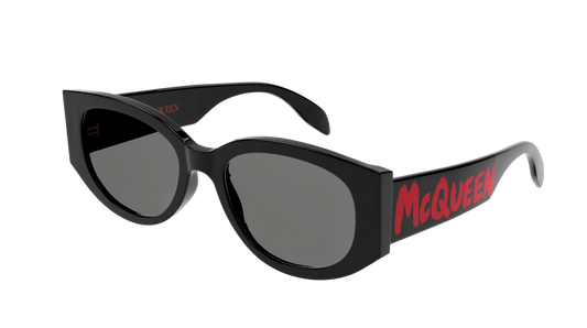 Alexander Mcqueen Sunglass Woman Black Black Grey