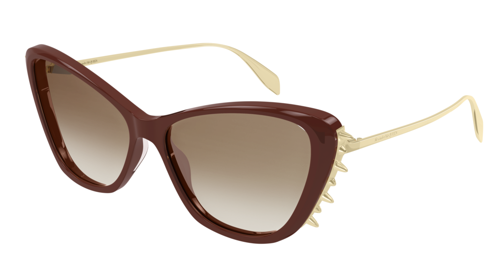 Alexander Mcqueen Sunglass Woman Brown Gold Brown