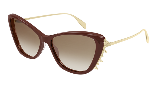 Alexander Mcqueen Sunglass Woman Brown Gold Brown