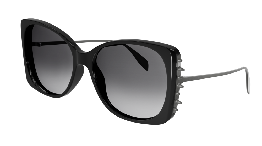 Alexander Mcqueen Sunglass Woman Black Ruthenium Grey