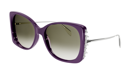 Alexander Mcqueen Sunglass Woman Violet Silver Green