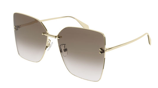 Alexander Mcqueen Sunglass Woman Gold Gold Brown