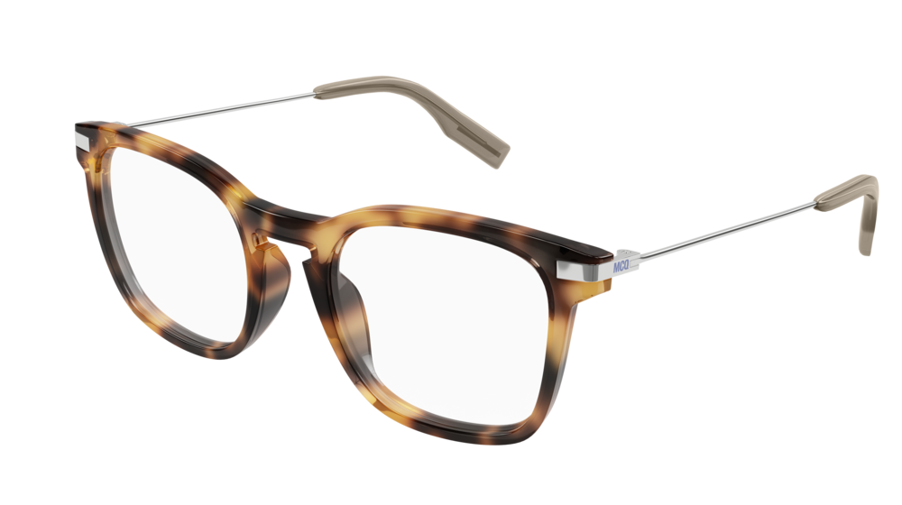 Mcq Optical Frame Unisex Havana Silver Transparent